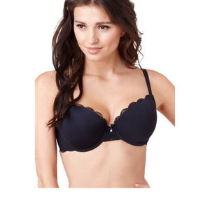 NWT LE MYSTERE BLACK LACE SOPHIA T-SHIRT BRA 30 G